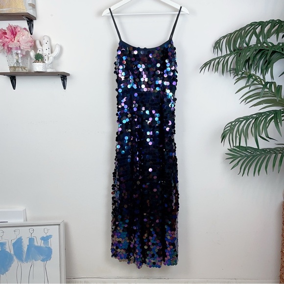 NWT Elliatt Deborah iridescent paillette embellishments Maxi Dress Size Small - Picture 9 of 14